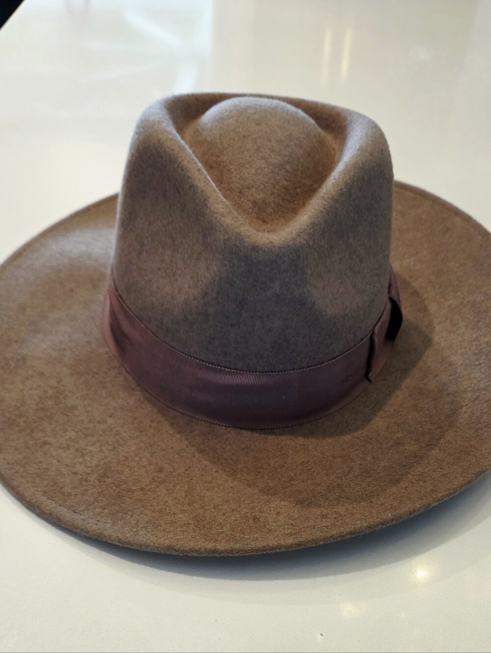 Brixton Brown Felt Wide-Brim Fedora